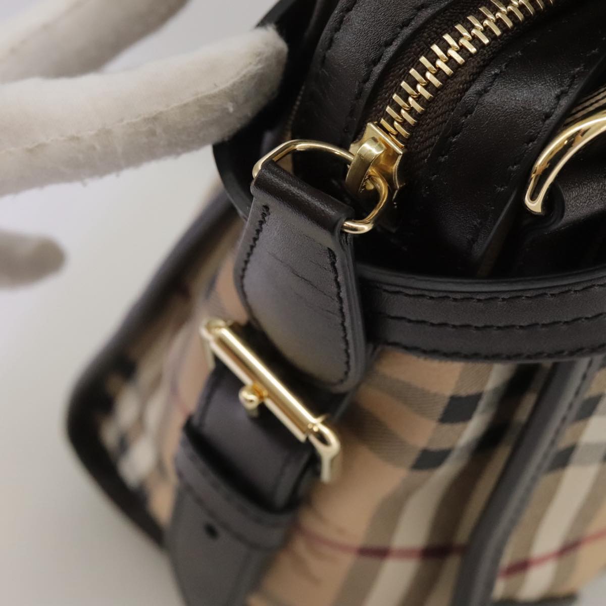 Burberry Nova Check, Beige, Canvas, handbag