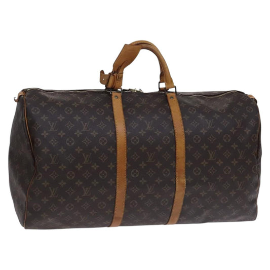 Louis Vuitton Keepall 60, Brown, Canvas, travel
