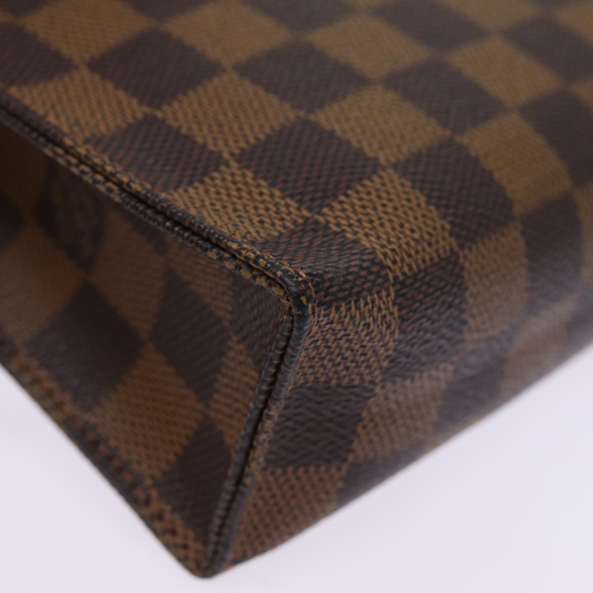 Louis Vuitton Poche Toilette, Brown, Canvas, clutch