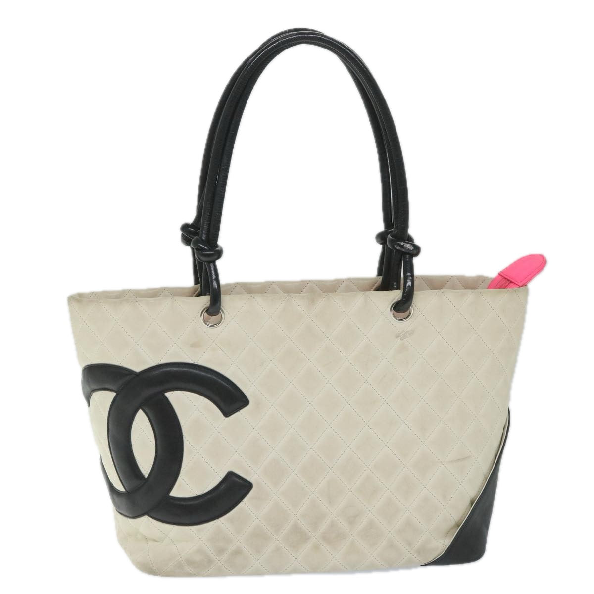 Chanel Cambon line, White, Leather, tote