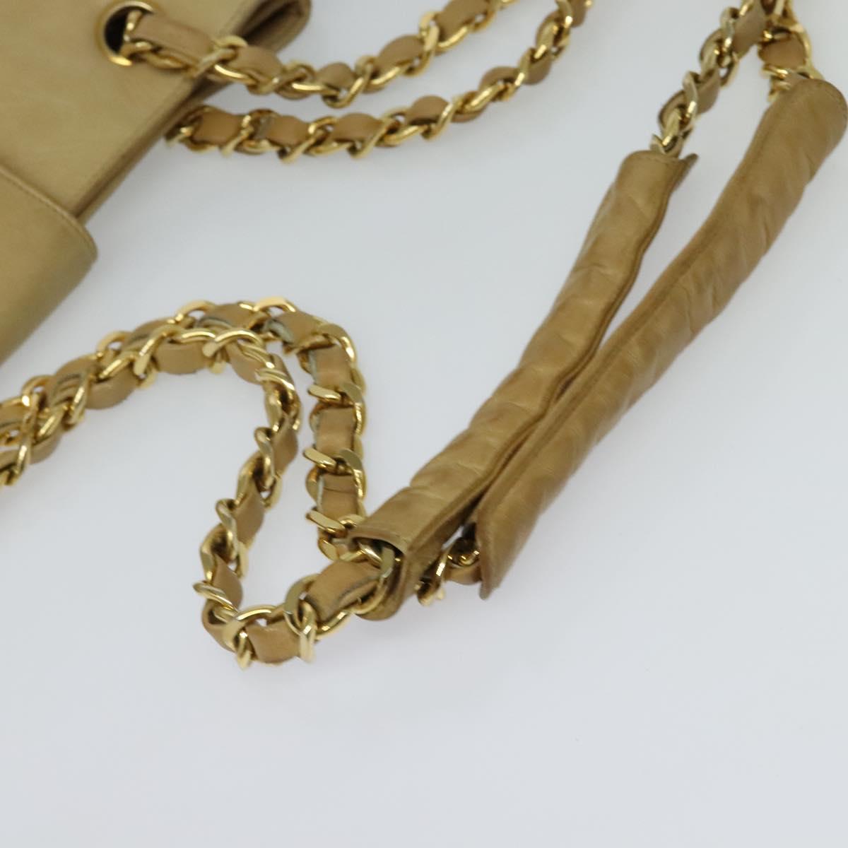 Chanel, Beige, Leather, shoulder