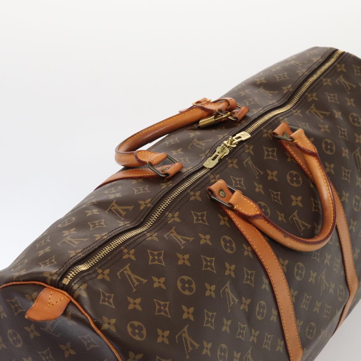 Louis Vuitton Keepall 60, Brown, Canvas, travel