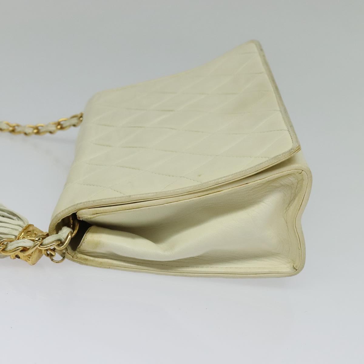 Chanel Camera, White, Leather, clutch