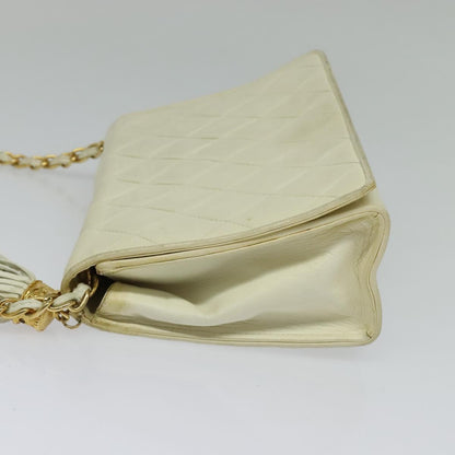Chanel Camera, White, Leather, clutch