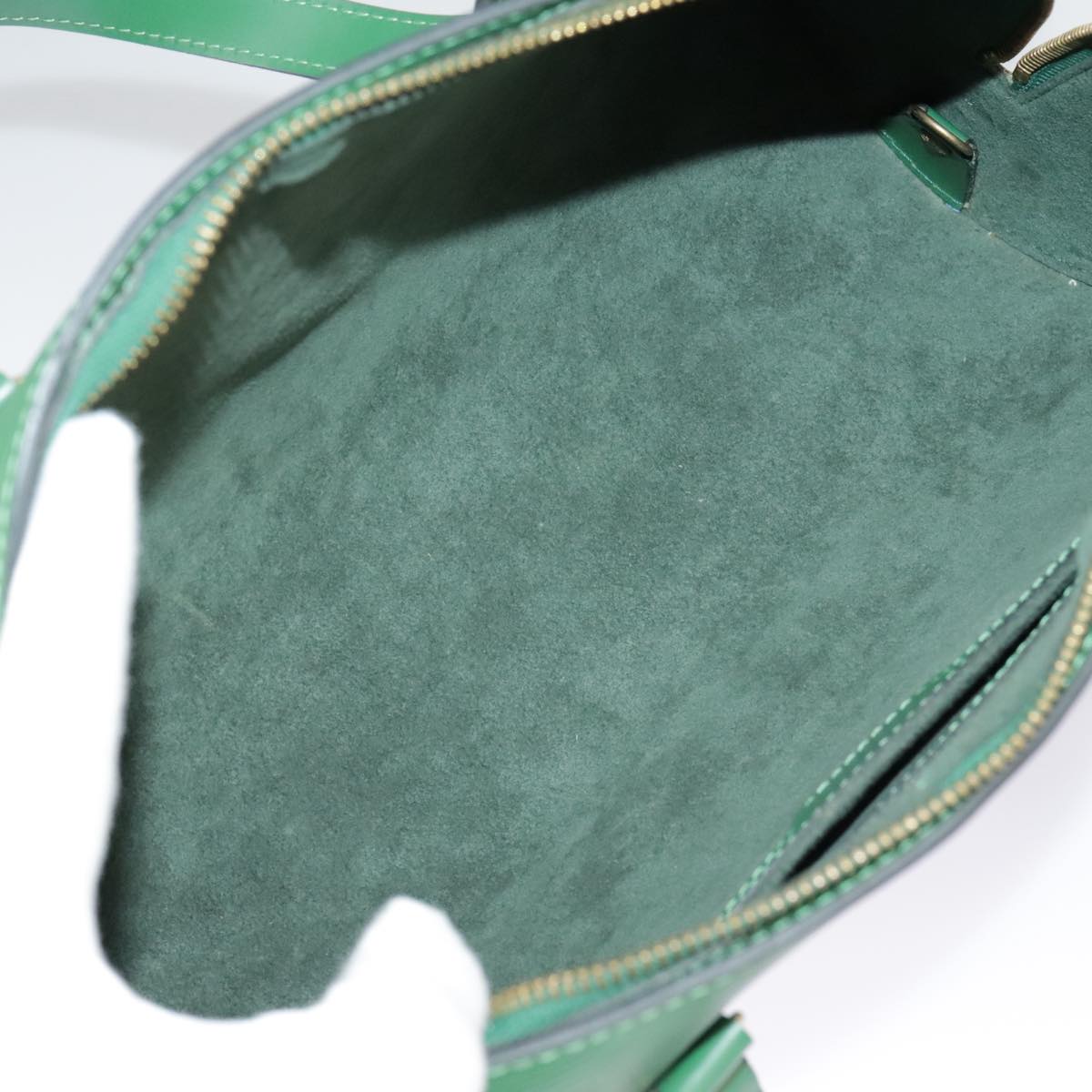 Louis Vuitton Soufflot, Green, Leather, handbag