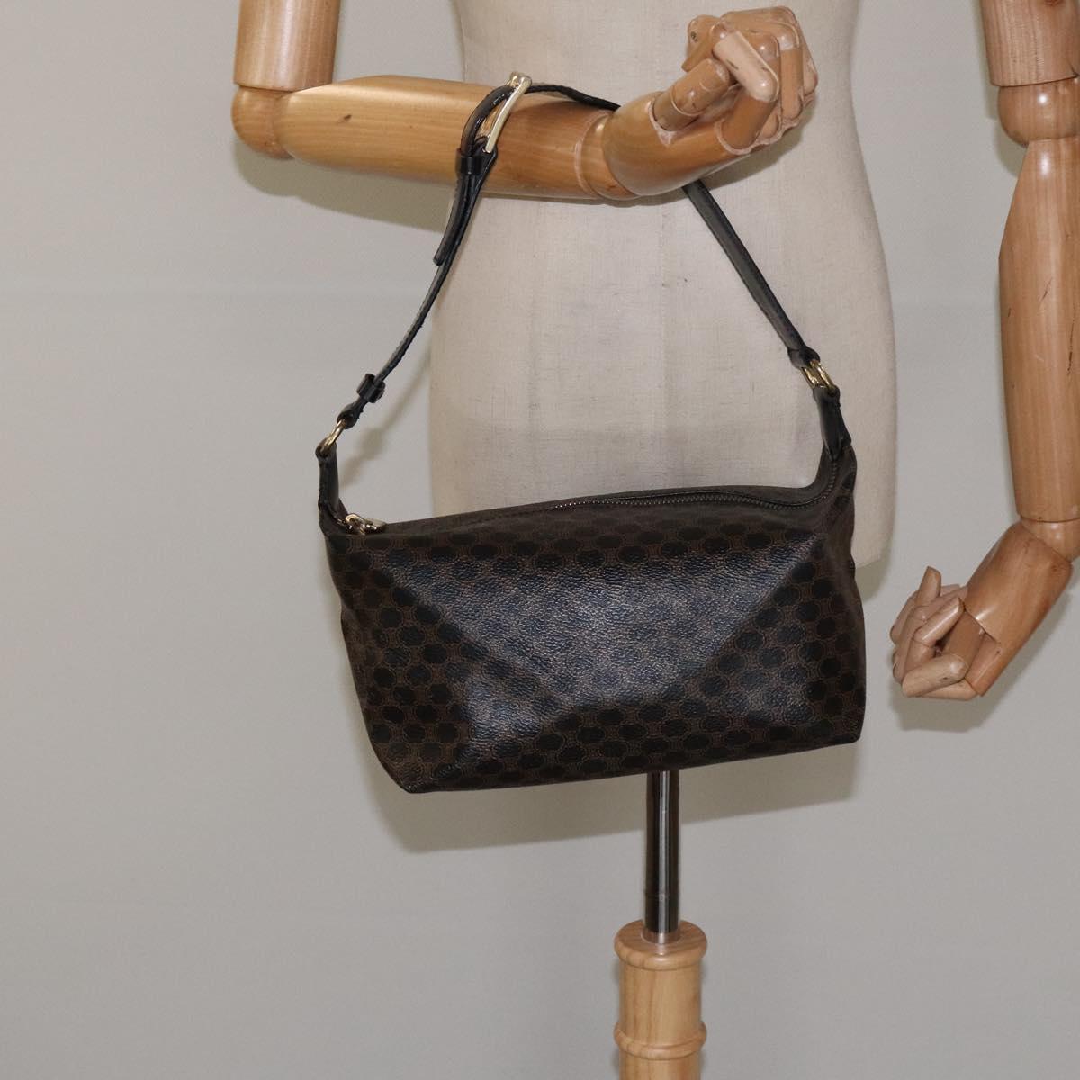 Céline Macadam, Brown, Canvas, shoulder