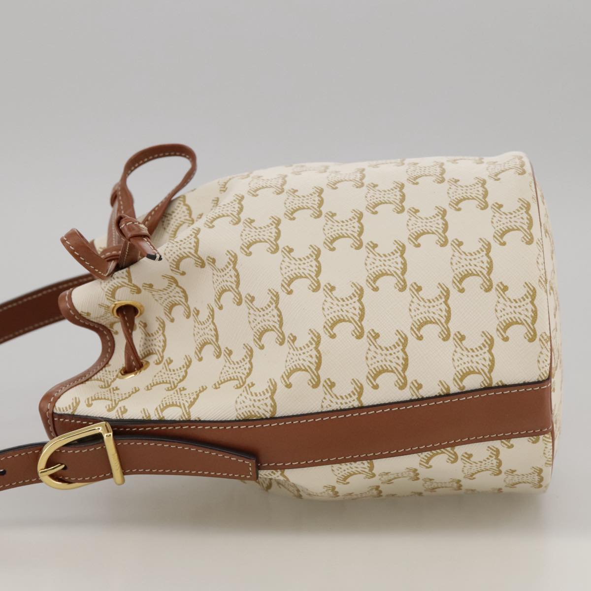 Céline Triomphe, White, Canvas, shoulder