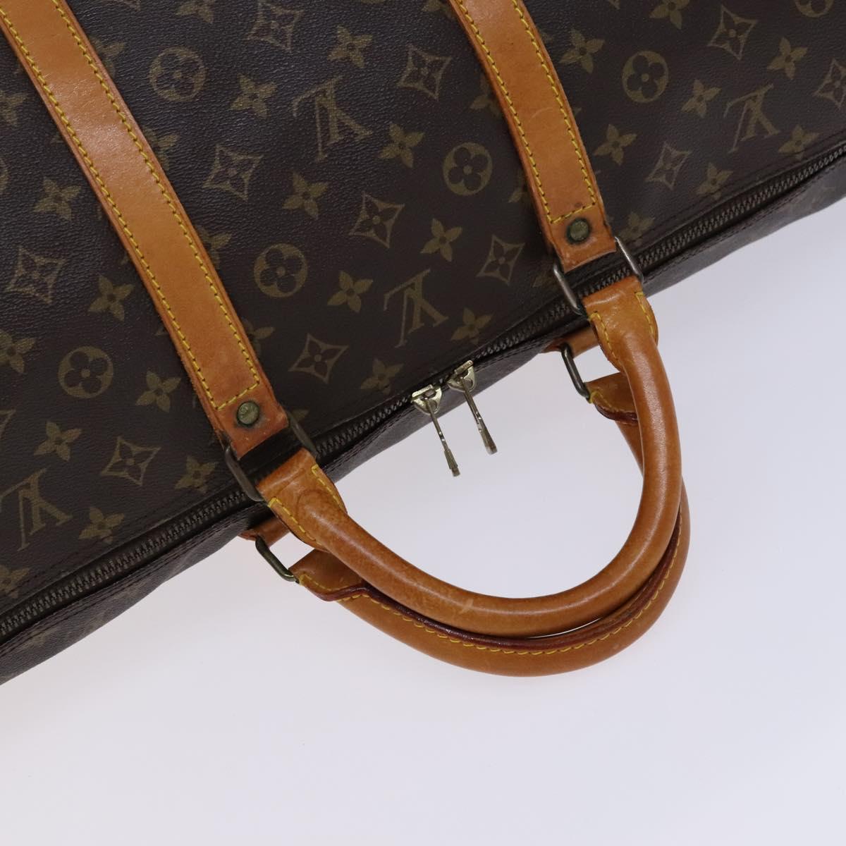 Louis Vuitton Keepall 60, Brown, Canvas, travel