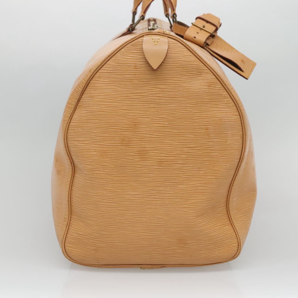 Louis Vuitton Keepall 50, Beige, Leather, travel