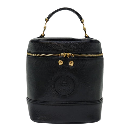 Versace Vanity, Black, Leather, handbag