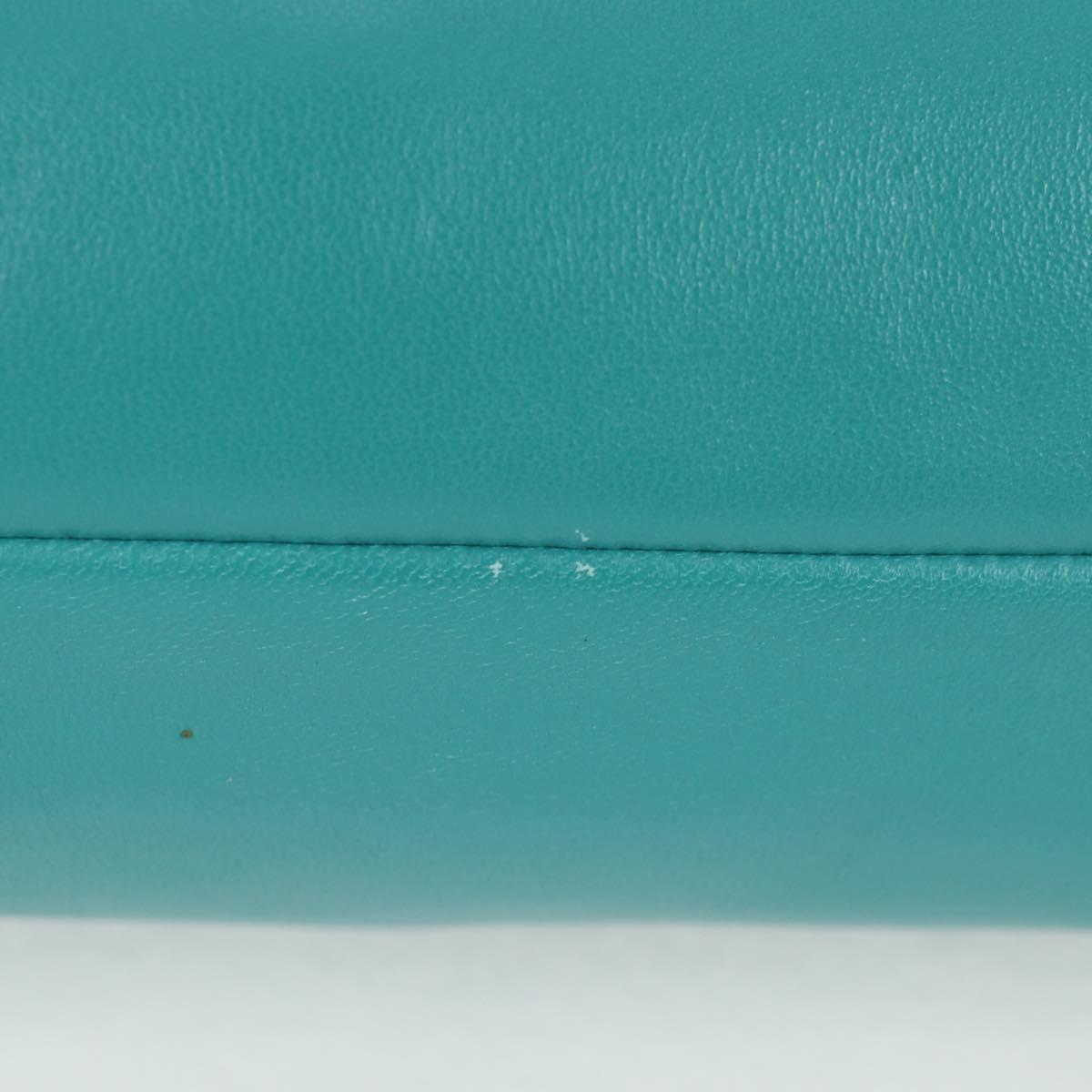 Prada Triangle Logo, Blue, Leather, handbag