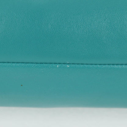 Prada Triangle Logo, Blue, Leather, handbag