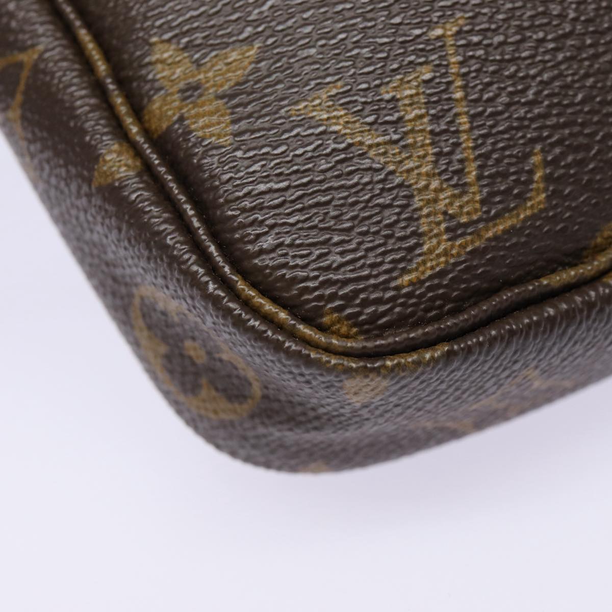 Louis Vuitton Pochette Accessoire, Brown, Canvas, clutch