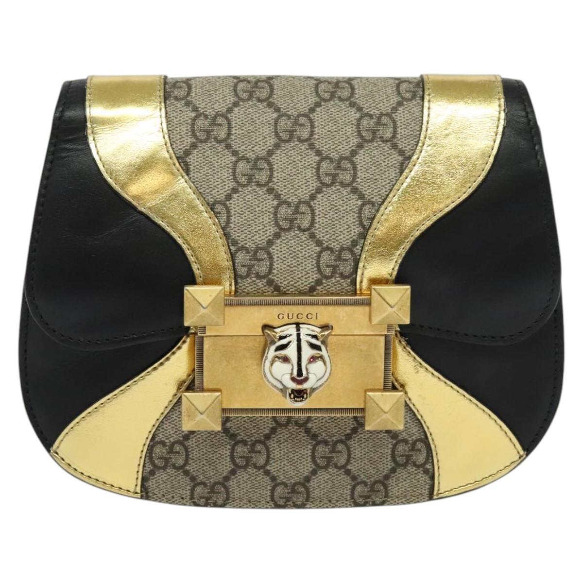 Gucci Osiride, Black, "CANVAS, LEATHER", shoulder