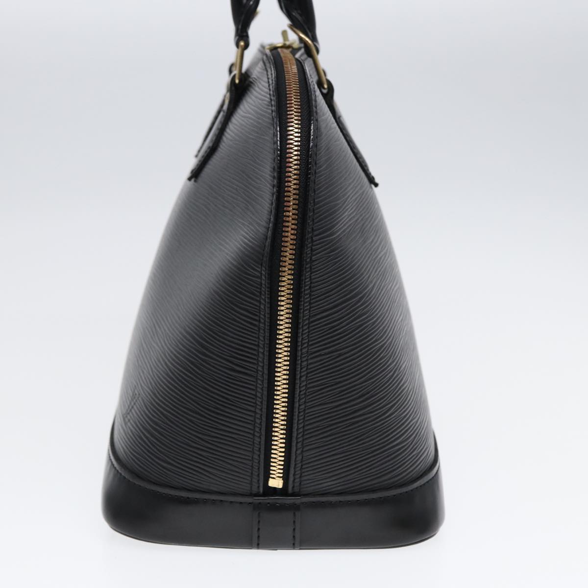 Louis Vuitton Alma, Black, Leather, handbag