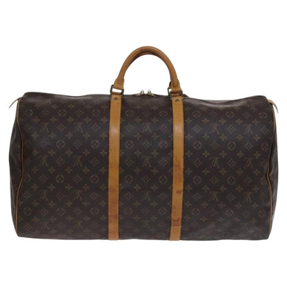 Louis Vuitton Keepall 60, Brown, Canvas, travel