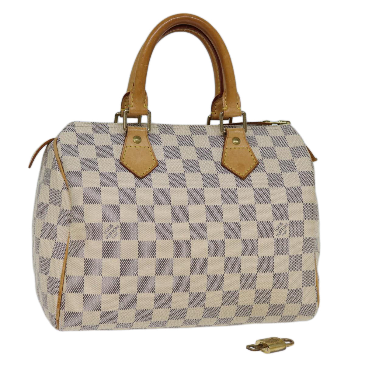 Louis Vuitton Speedy 25, White, Canvas, handbag