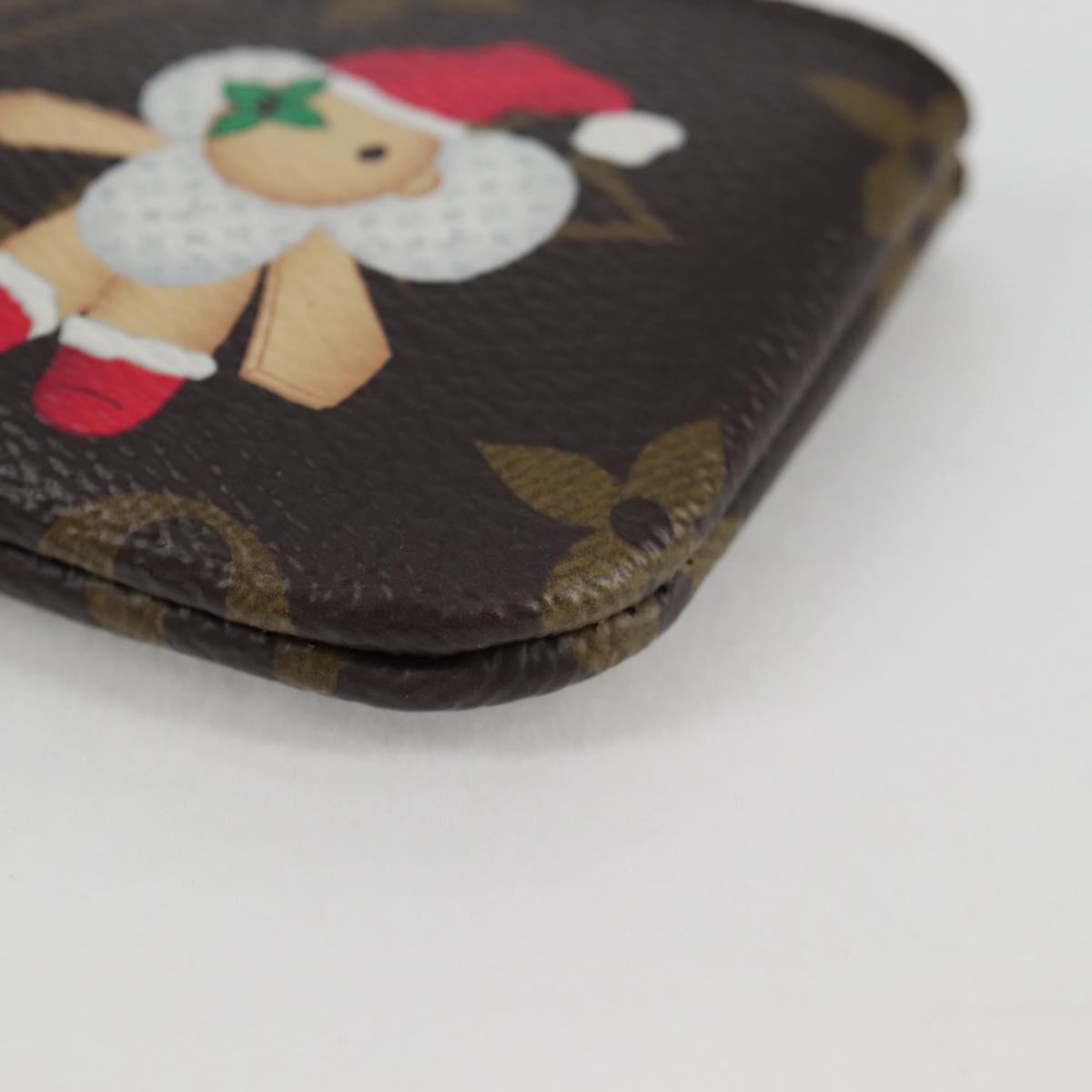 Louis Vuitton Pochette Clés, Brown, Canvas, wallet