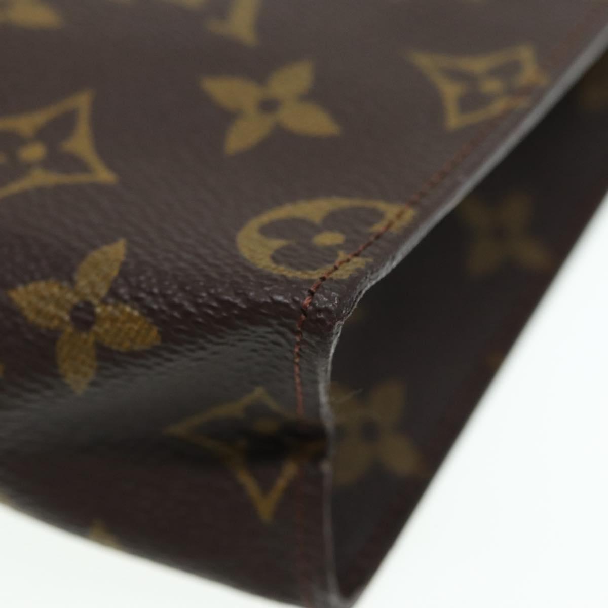 Louis Vuitton Poche Toilette, Brown, Canvas, clutch