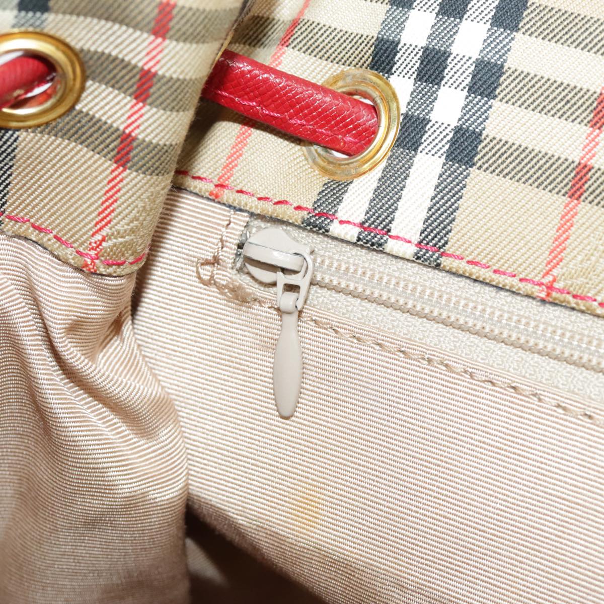 Burberry Nova Check, Beige, Canvas, backpack