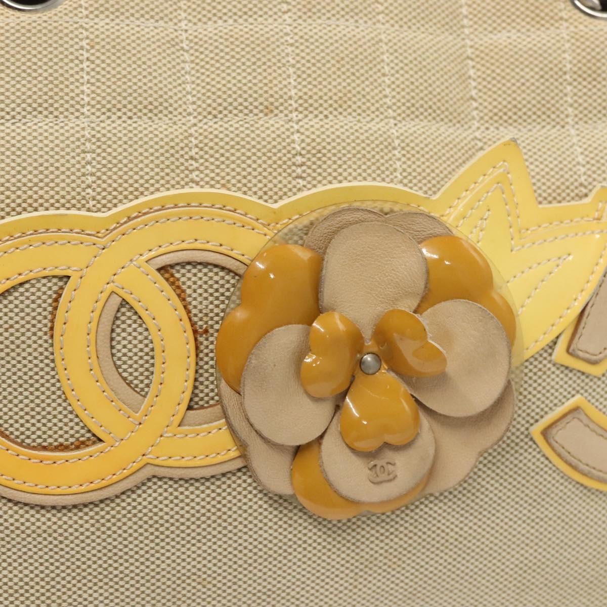 Chanel Camellia, Beige, Canvas, handbag