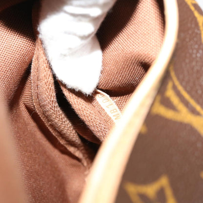 Louis Vuitton Saumur, Brown, Canvas, shoulder