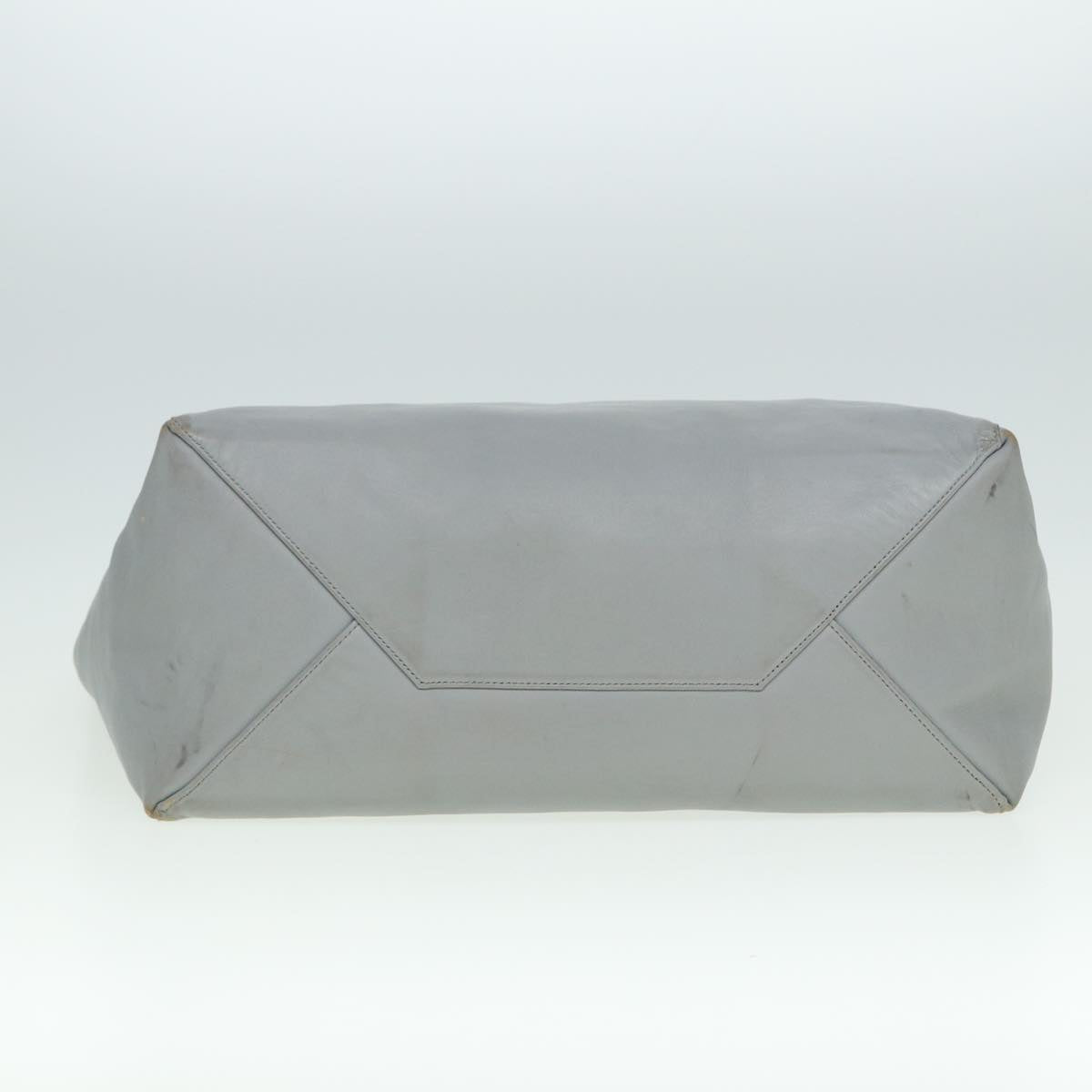 Céline Cabas Horizontal, Grey, Leather, tote