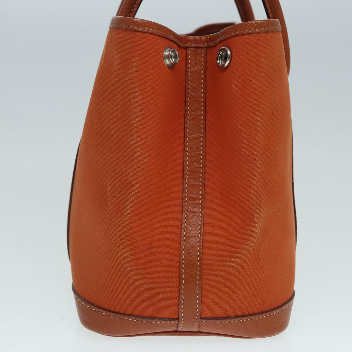 Hermès Garden Party, Brown, Canvas, handbag