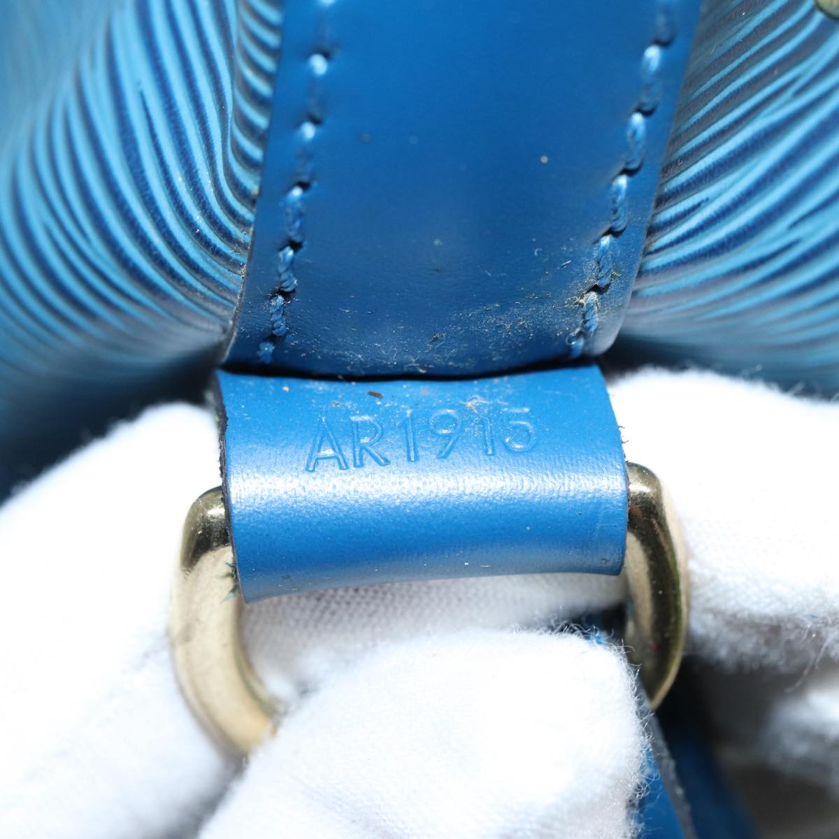 Louis Vuitton Noe, Blue, Leather, shoulder