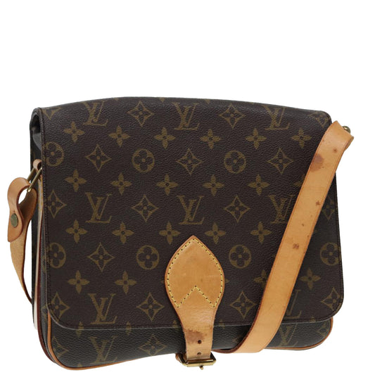 Louis Vuitton Cartouchiere, Brown, Canvas, shoulder