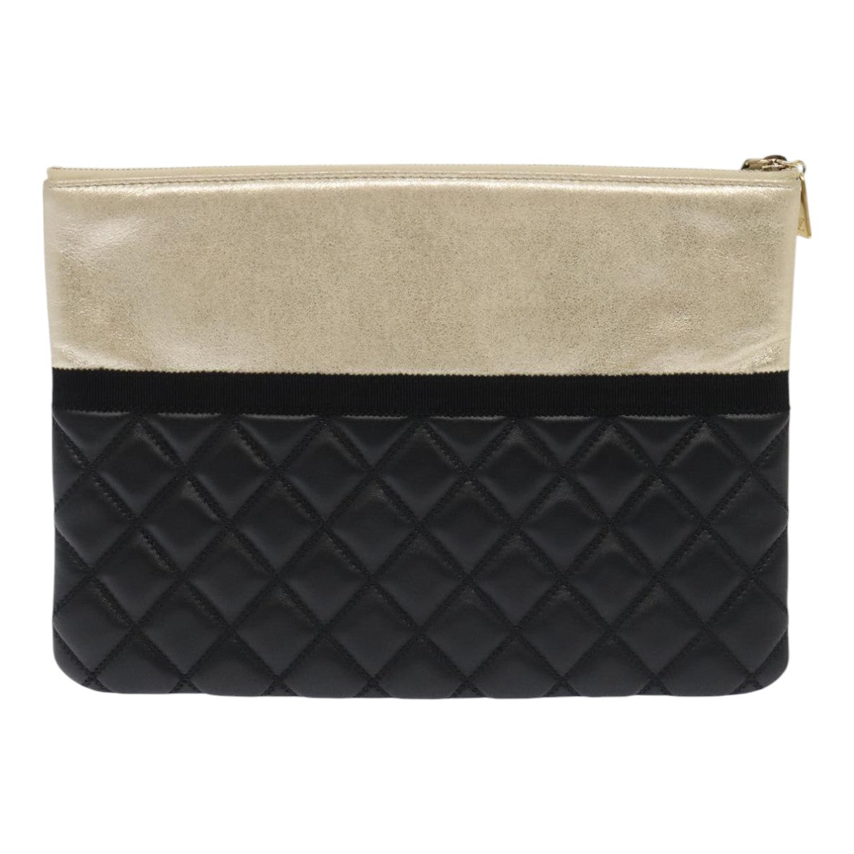 Chanel Coco Mark, Black, Leather, clutch