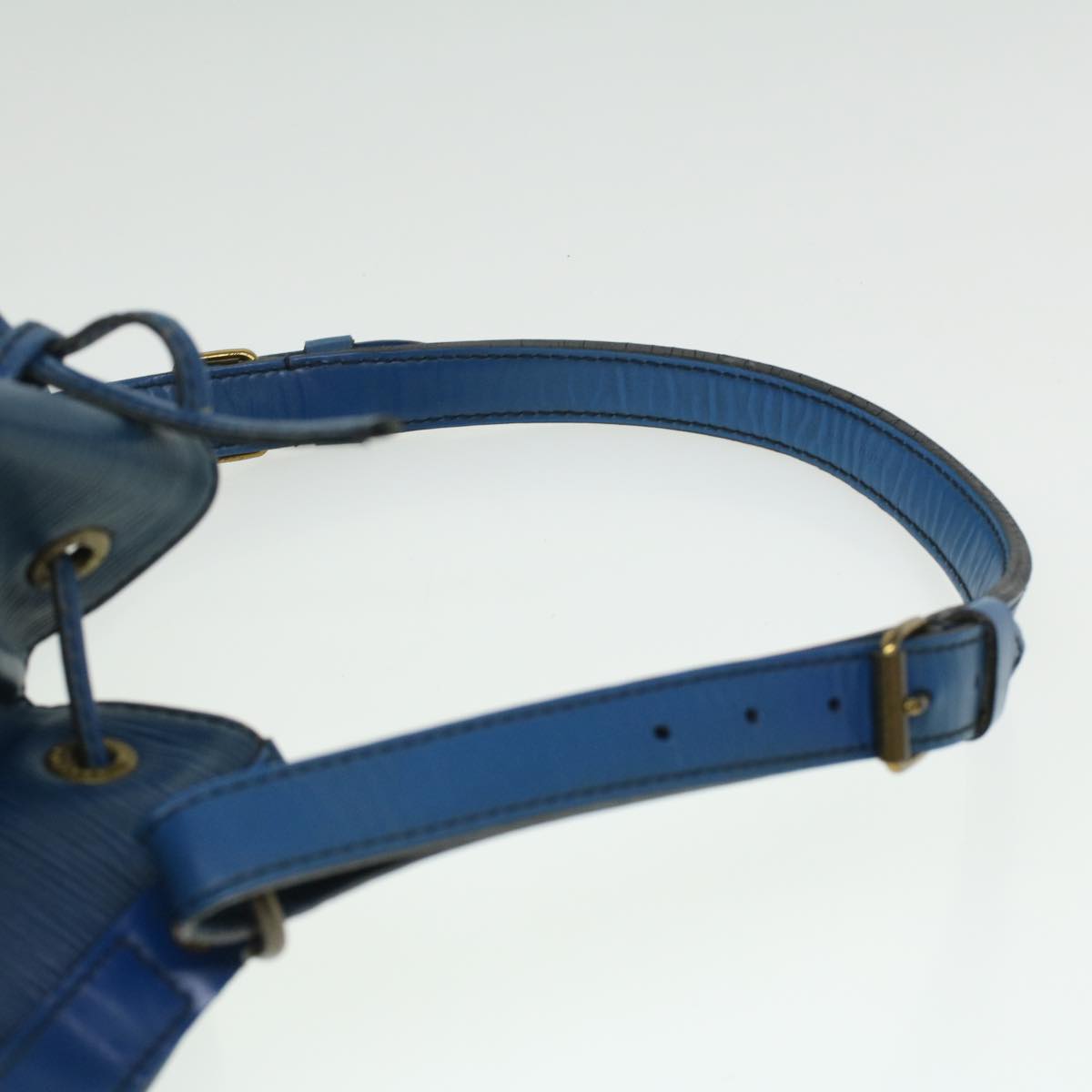 Louis Vuitton Noe, Blue, Leather, shoulder