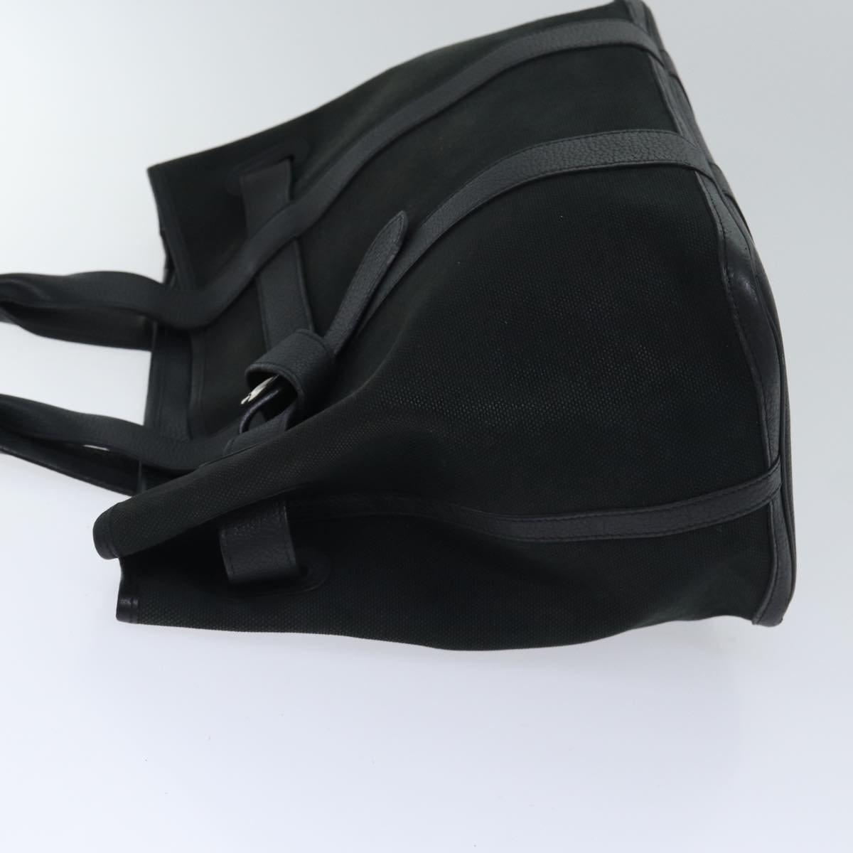 Hermès Ceinture, Black, Canvas, tote