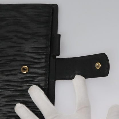 Louis Vuitton Agenda cover, Black, Leather, wallet