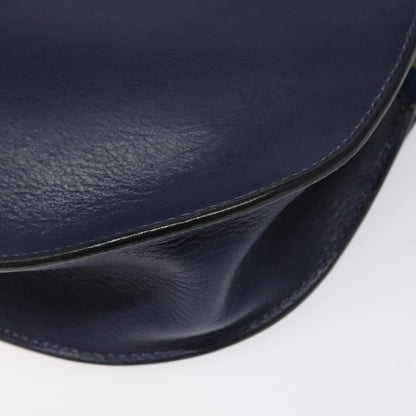 Chloe Georgia Shoulder Bag Leather, BLUE, LEATHER, Shoulder bag