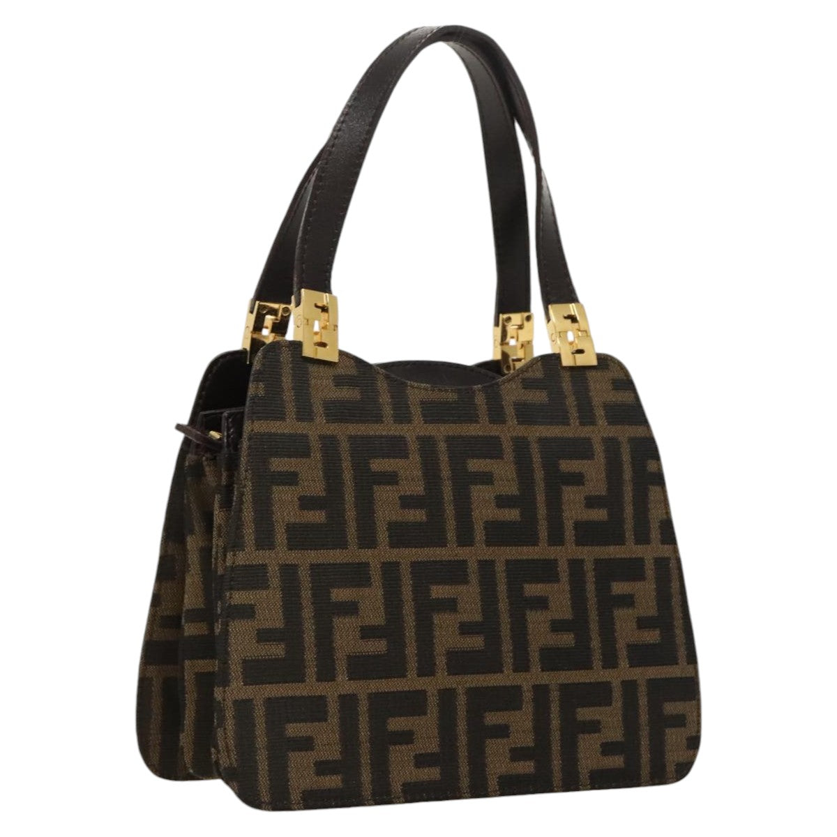 Fendi, Brown, Canvas, handbag