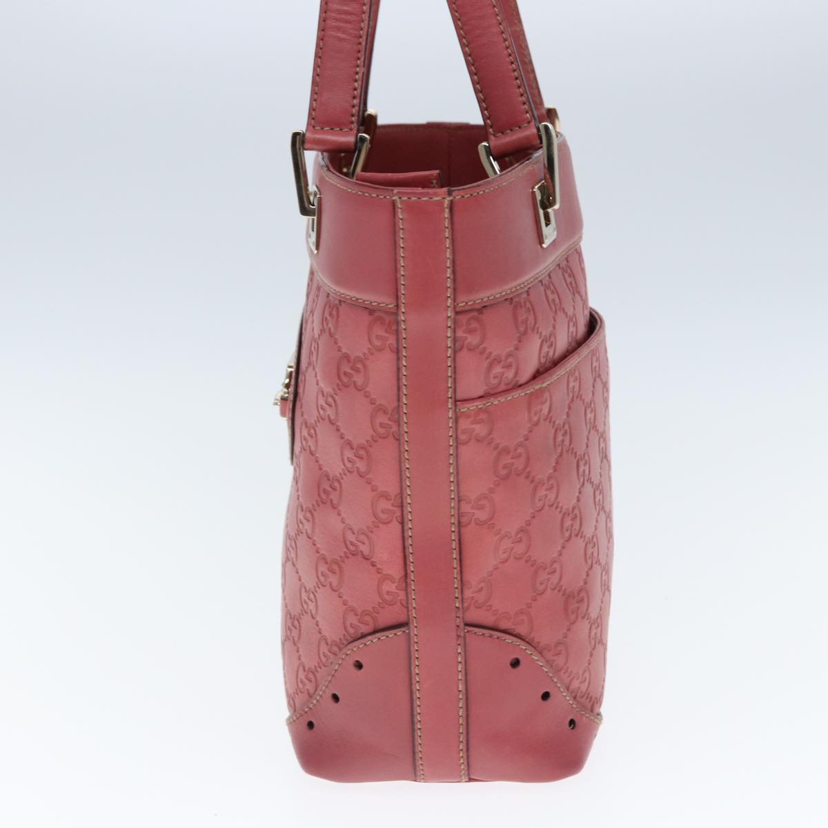 Gucci GG Signature, Pink, Leather, handbag