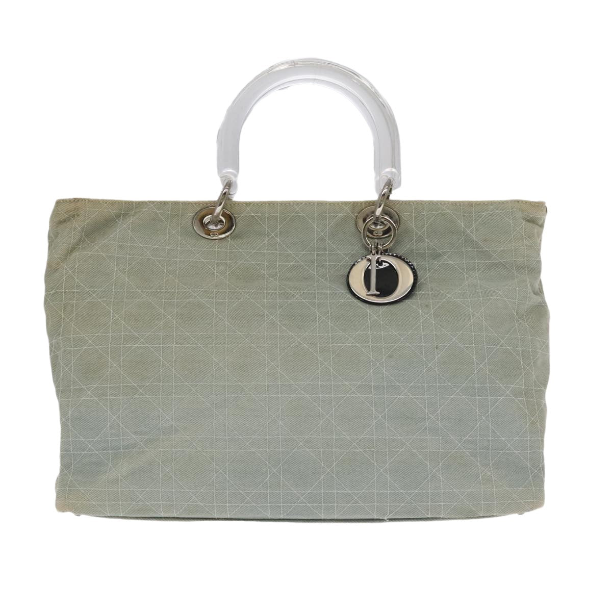 Dior Cannage Lady, Blue, Canvas, handbag