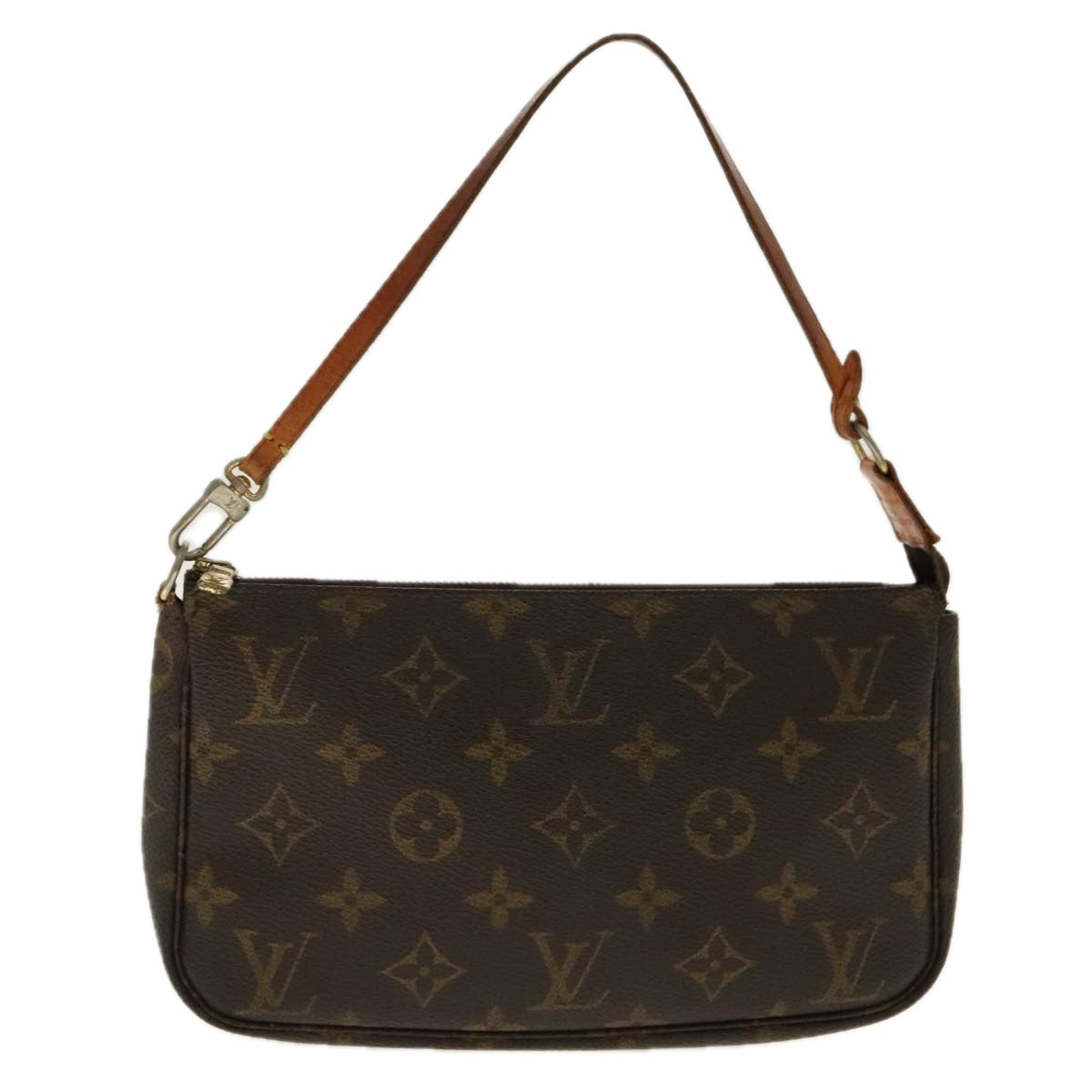 Louis Vuitton Pochette Accessoire, Brown, Canvas, clutch