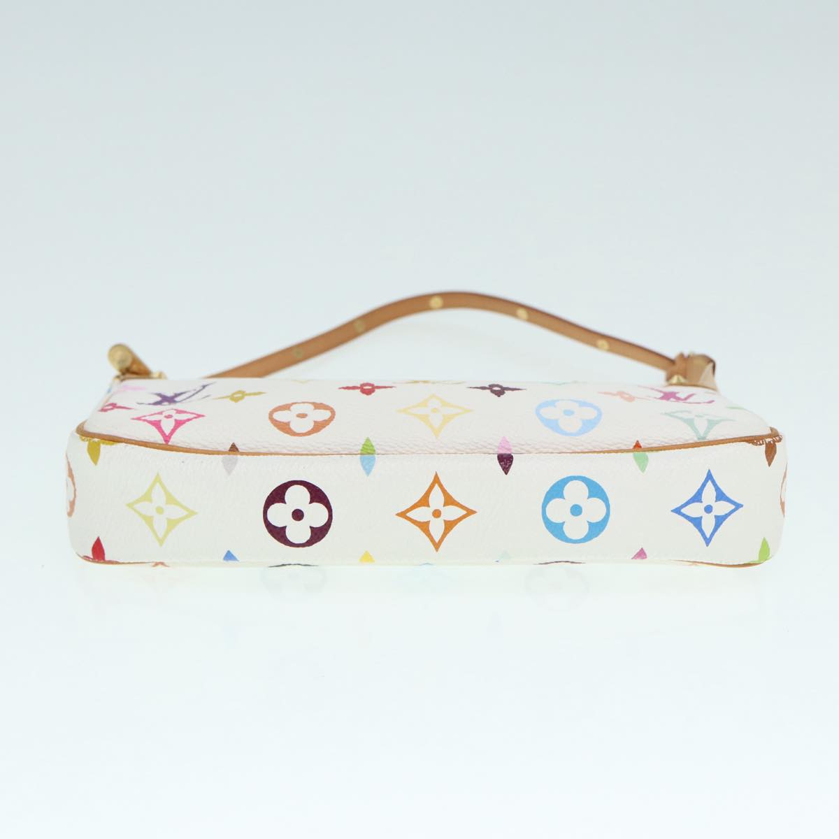 Louis Vuitton Pochette Accessoire, White, Canvas, clutch