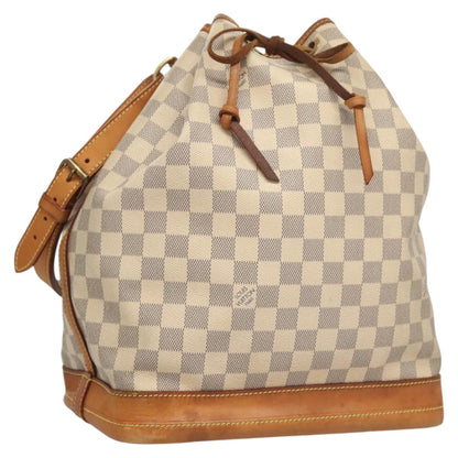Louis Vuitton Noé, White, Canvas, shoulder