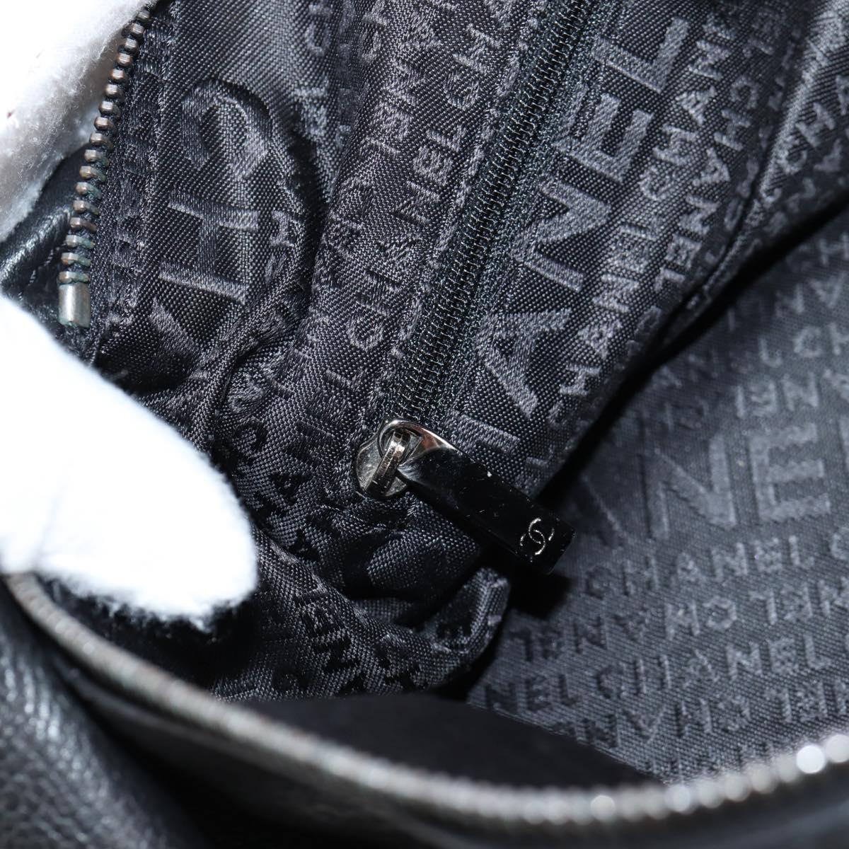 Chanel Chocolate bar, Black, Leather, handbag