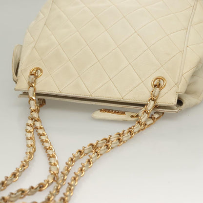 Chanel, White, Leather, shoulder