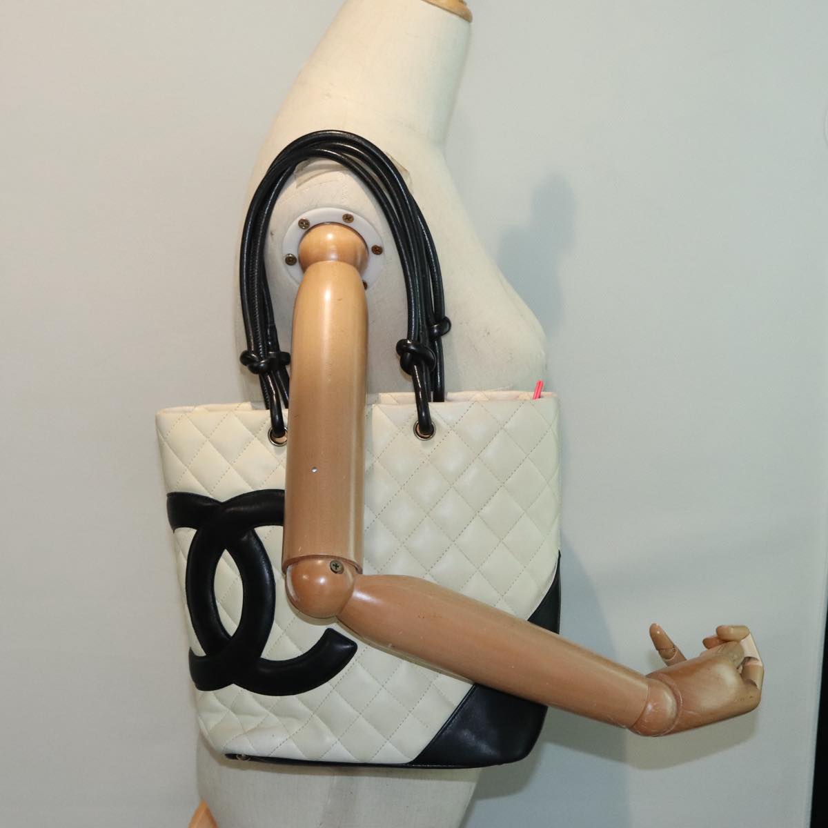 Chanel Cambon line, Beige, Leather, tote