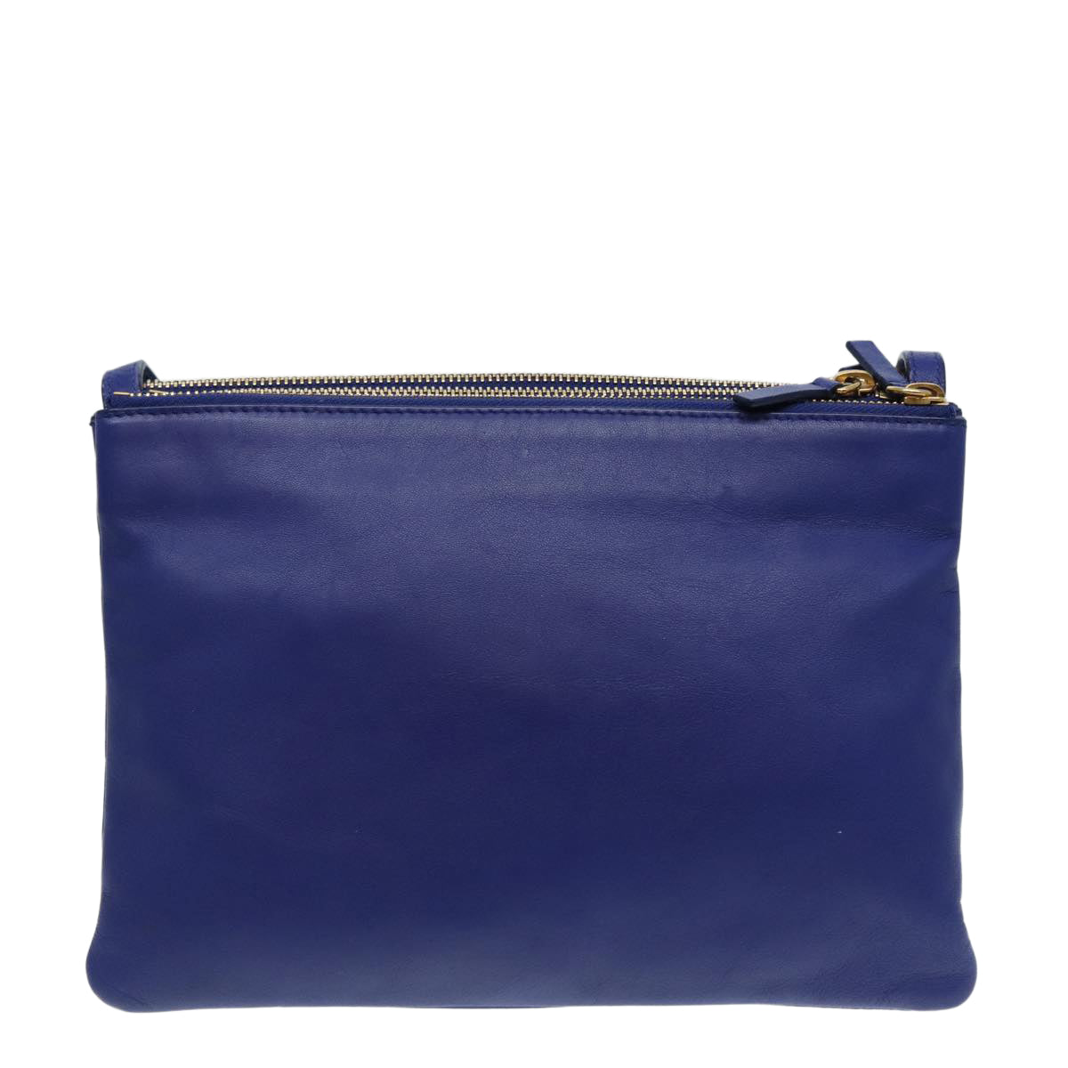 Céline Trio, Blue, Leather, shoulder