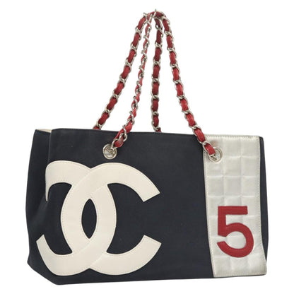 Chanel Numero 5, Navy, Canvas, tote