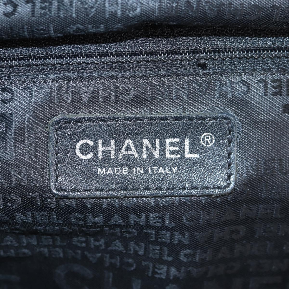 Chanel Chocolate bar, Black, Leather, handbag