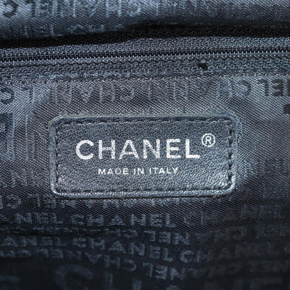 Chanel Chocolate bar, Black, Leather, handbag