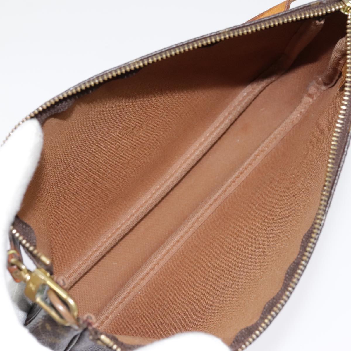 Louis Vuitton Pochette Accessoire, Brown, Canvas, clutch