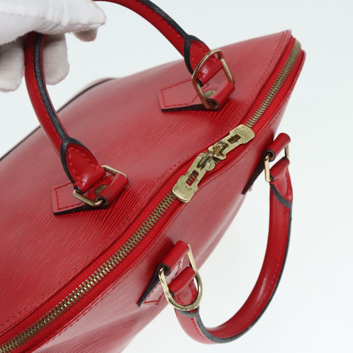 Louis Vuitton Alma, Red, Leather, handbag